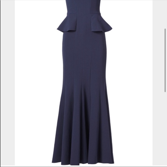 BCBGMaxazria Midnight Peplum Gown - Picture 2 of 5